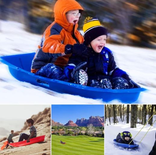 A6283, Plastic Snow Sled, Sand Sled, Lawn Sled 42inch