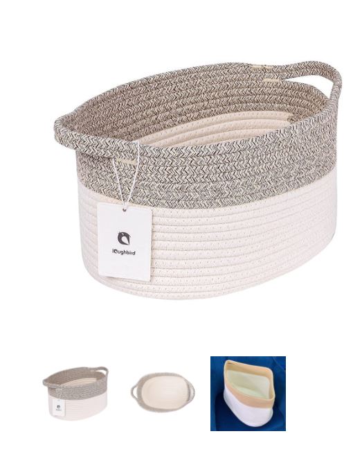 A6096, Cotton Rope Storage Baskets for Organizing