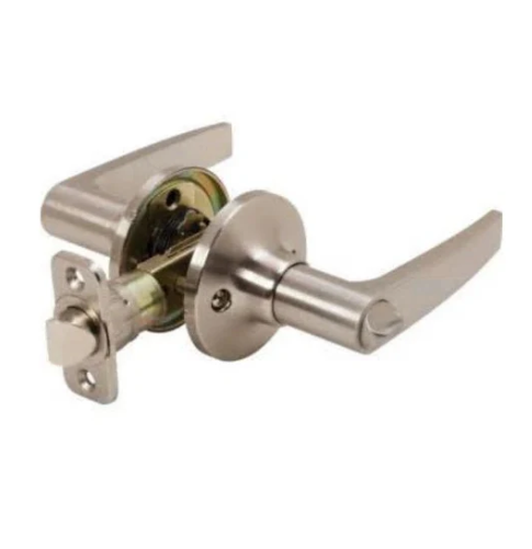 A6769, Straight Privacy Lever Lock Satin Nickel Grd 3