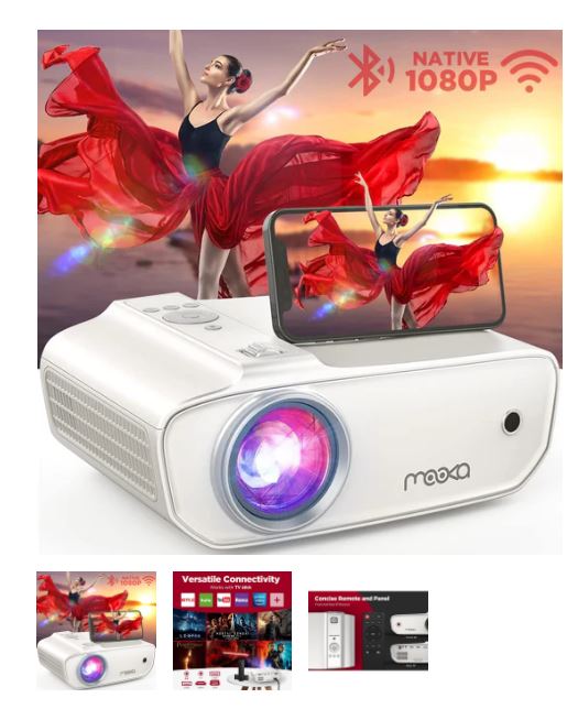 A6071, Native 1080P Projector with Wi-Fi and Bluetooth, 8500L, Hi-Fi Speaker, 300", DL69 & BL69&BL70&F802