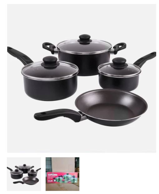 A6066, 7 Pcs Nonstick Cookware Set