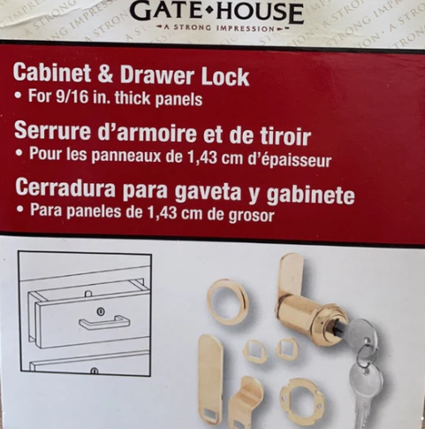 A6219, U 9953 Drawer and Cabinet Lock (1 Kit)