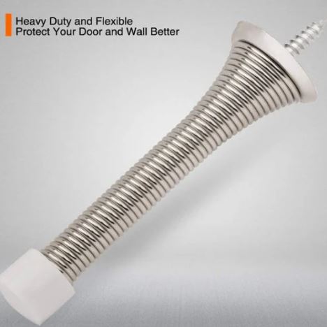 A6198, Spring Door Stopper Brushed Satin Nickel 5pcs each