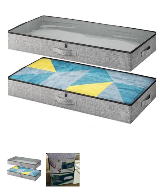 A1094, Under the Bed Storage Bags 2 Storage Thin Bins