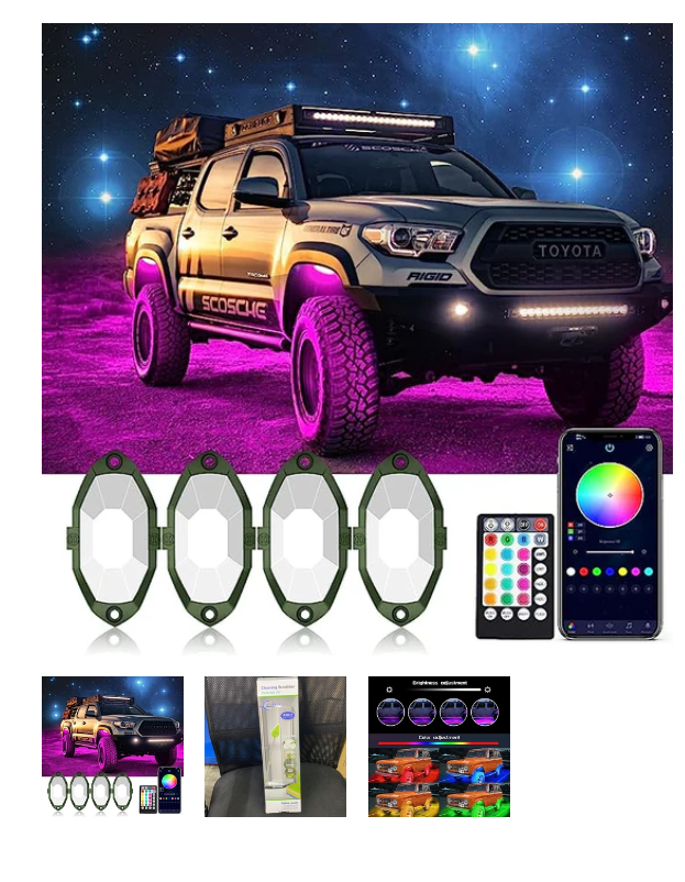 A6132, LED Color Changing Truck Lights with Music Mode APP Remote Control