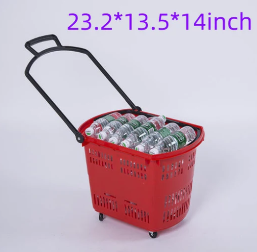 A6535, Four Wheel Pull Rod Trolley Basket