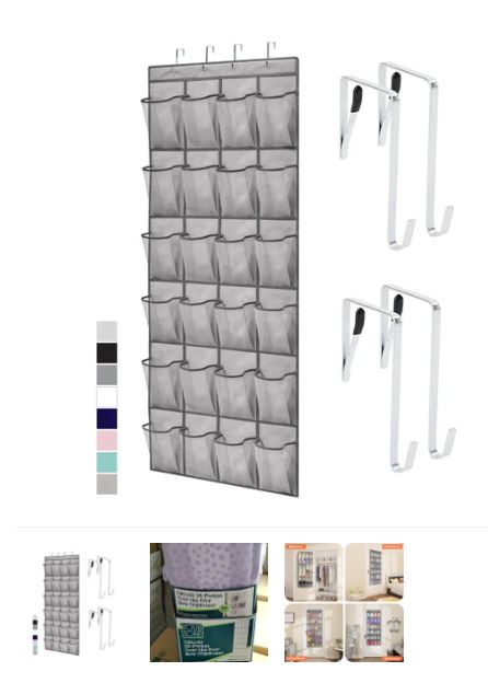 A1093, Door Hanging Bag, 24 Pocket Over the Door Shoe Organizer