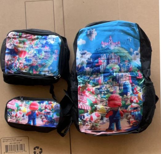 A6760, School bag Medium Lunch bag Pencil Holder 3 pieces set