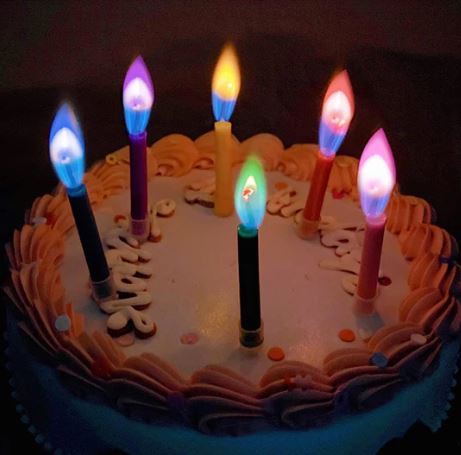 A6093, Birthday Cake Candle 6 count