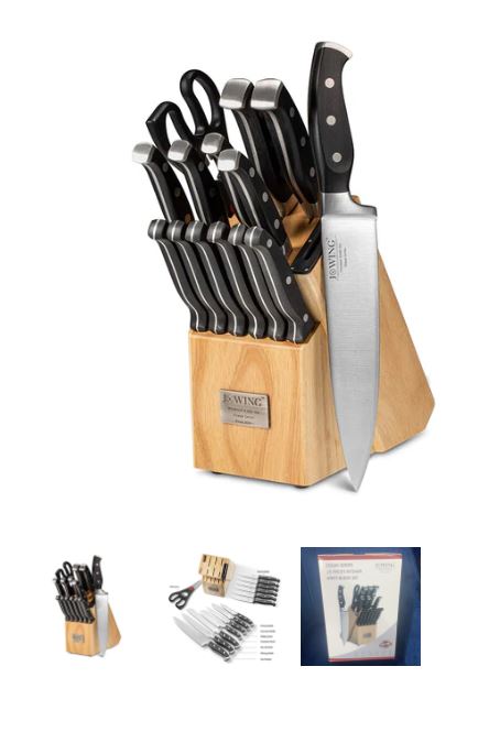 A6033, Premium 15-Piece German High Carbon Stainless Steel Knife set