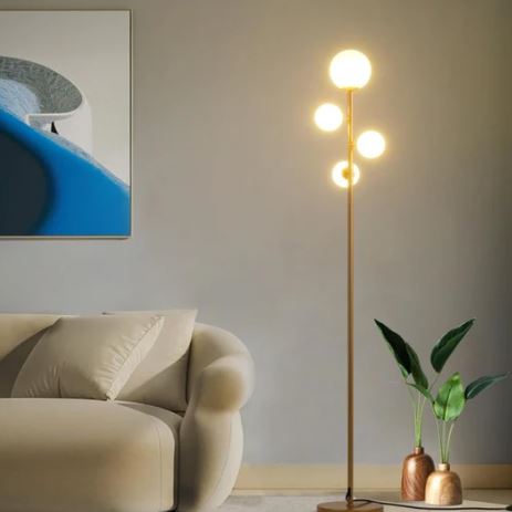A6786, 4 Globe Floor Lamp