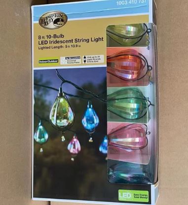 A6189, 8 ft 10-Bulb LED Iridescent String Light