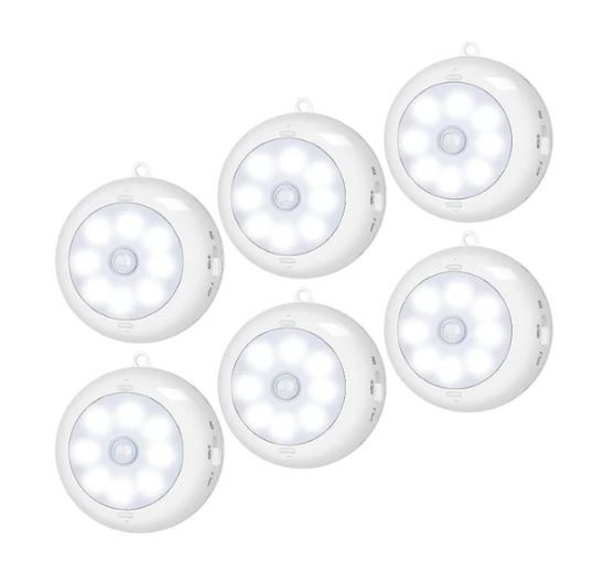 A6550, Motion Sensor Light Indoor 6 pack
