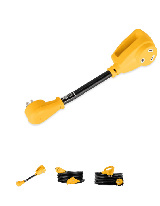 A8070, 15A to 30A Adapter, 30A Power Cord, 25Ft 30A Extension Cord