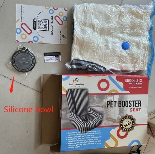 A6125, Pet Booster Seat with silicone bowl