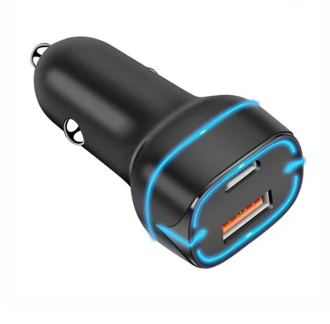 A8018, Car Charger, Type-C + USB A