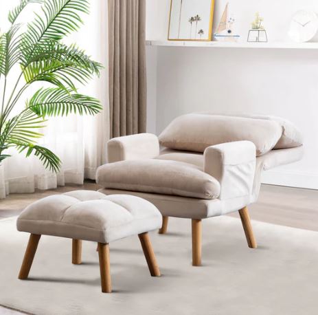 A6807, Accent Chair with Ottoman