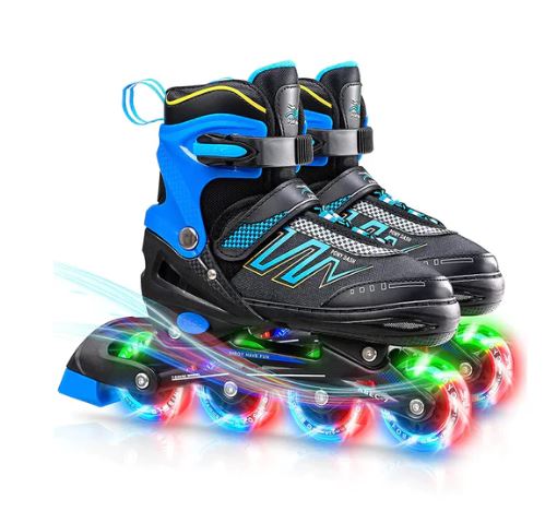 A0850, Adjustable Inline Skates with All Light up Wheels