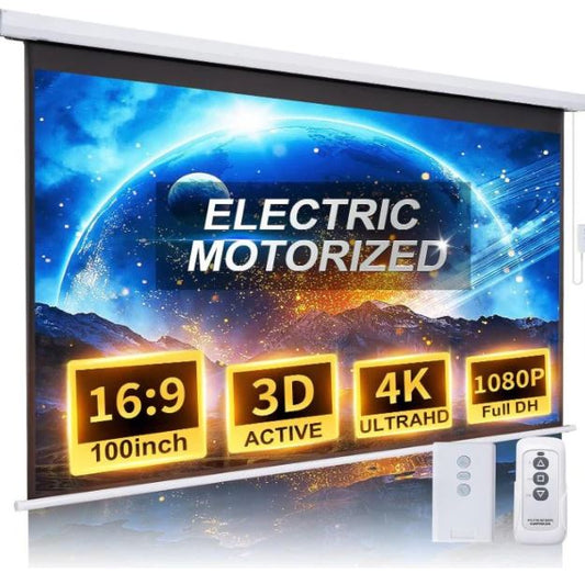 A6547, Motorized Projector Screen with Remote