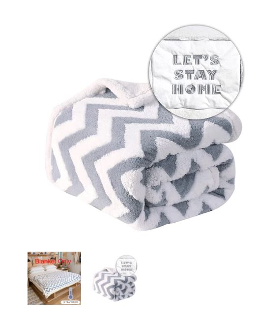 A6029, Reversible Fuzzy Soft Fluffy Blankets , King, Queen, Twin & Full, Throw Pillow