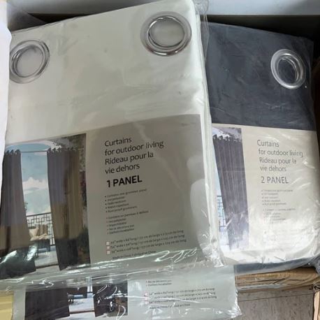 A6383, Window Curtain 1 piece & 2 piece pack Mixed Color