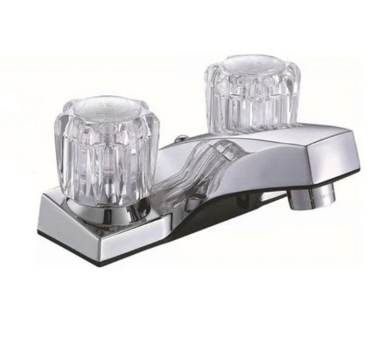 A6765, Lavatory Faucet Two Acrylic Handle Chrome set