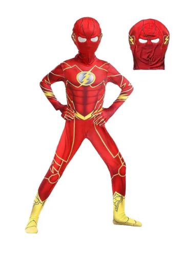 A6361, Red Superhero Costume Kids
