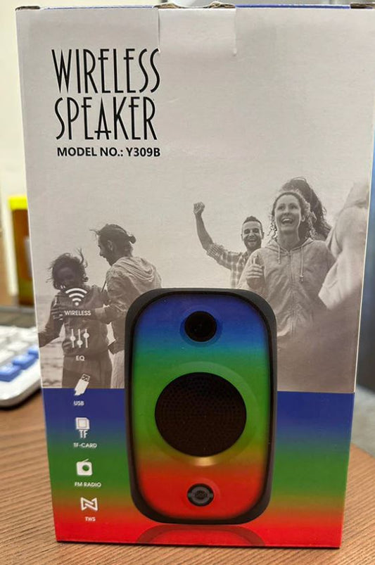 A1078, Bluetooth Wireless Speaker with RGB Lights 8"(Y309B)