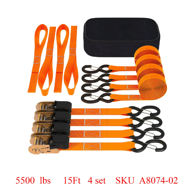 A8074, Ratchet Straps Tie Down Kit