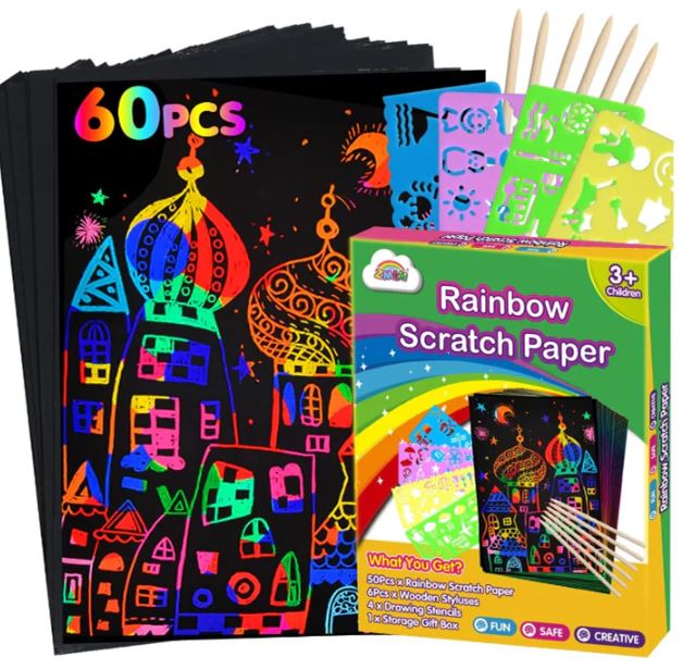 A6476, Rainbow Scratch Paper