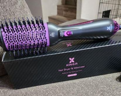 A6172, Hot Air Hair Blow Dryer Brush Straightener Brush HY-037