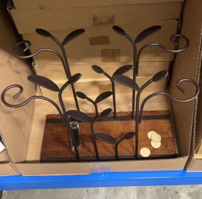 A6456, Tabletop Wood Wine Holder