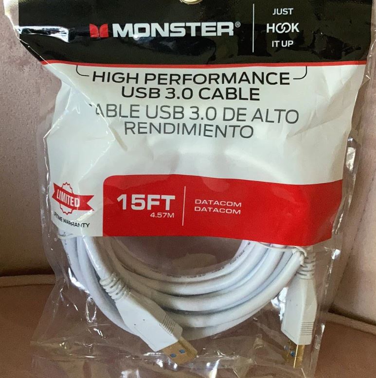 A6079, USB 3.0 High Speed Data Cord 15ft