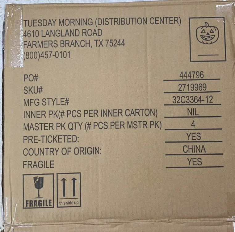 A6053, Halloween Candle Holder 12inch Tall (FSKU:2719969)