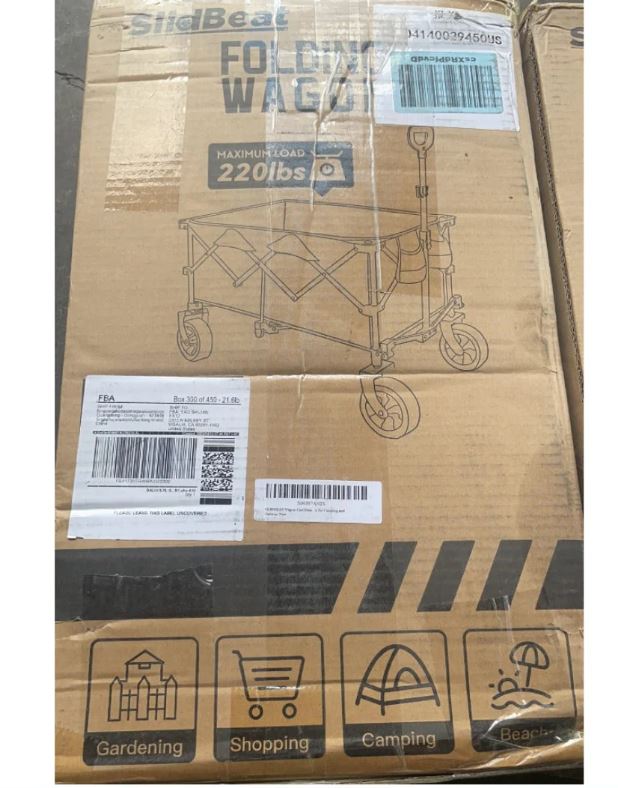 A6158, Collapsible Outdoor Utility Wagon Heavy