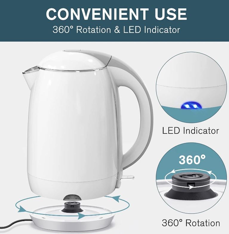 A0641, Electric Kettle, 1.8L 1500W Tea Kettle Water Boiler