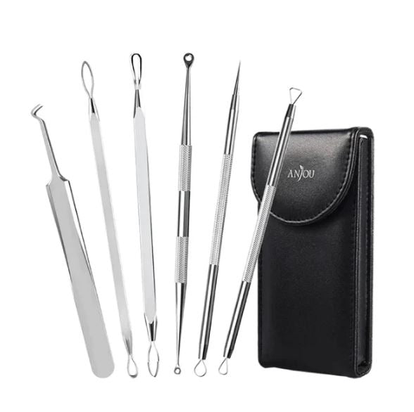 A0879, 11pcs Heads Professional Stainless Blackhead Remover Set