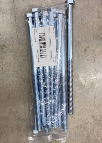 A6685, 10EA 5/8"-11X12" HEX READ BOLT