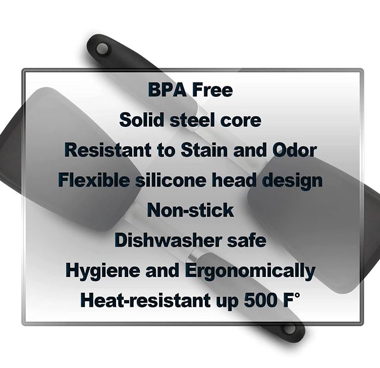 A6067, Silicone Turner, Heat-Resistant Flexible Silicone Spatula