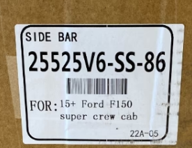 A6583, Pair Running Board Nerf Bar Side Bar for truck or SUV