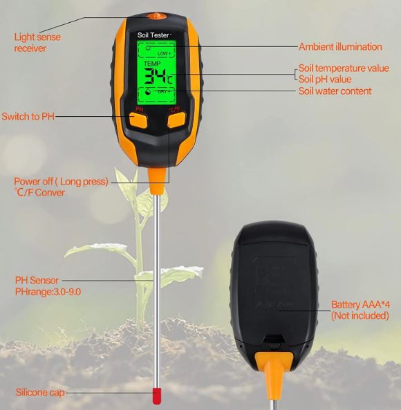 A6008, 4-in-1 Soil Moisture Meter