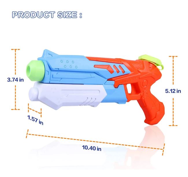 A6024, Water Guns for Kids,3 Pack Super Water Blaster 600CC