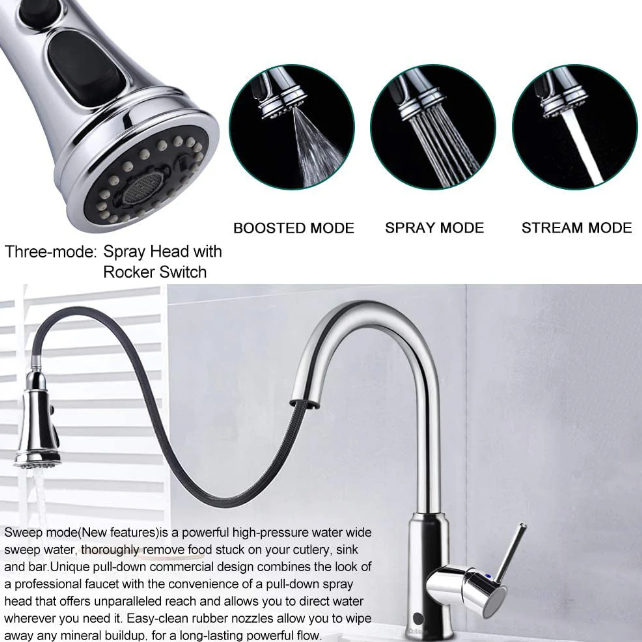 A6007, Touchless Kitchen Sink Faucets