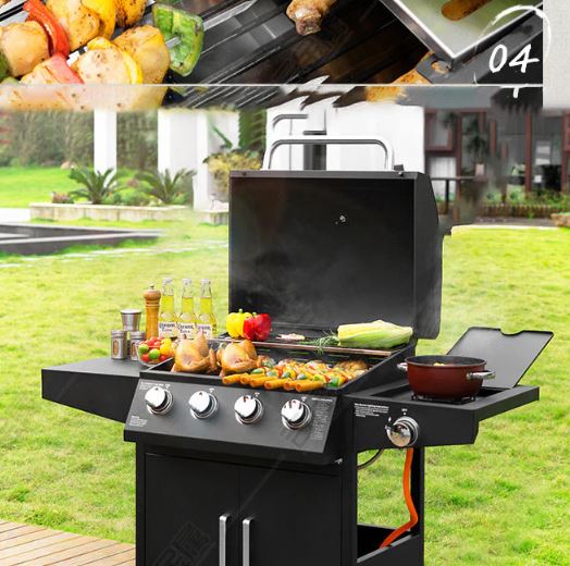 A8120, Premier 5-Burner Propane Gas BBQ Grill