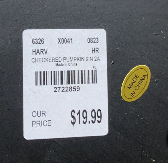 A6059, Striped Pumpkin 9inch (FSKU:2722859)