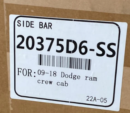 A6583, Pair Running Board Nerf Bar Side Bar for truck or SUV