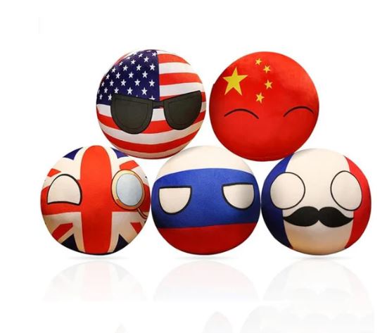 A6726, 4Inch Countryball Plushies Dolls for Children 5pcs