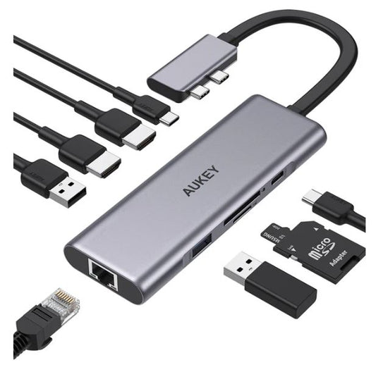 A6469, AUKEY CB-C81 2*USB hub 3.1 Type C Male to HDMI*2