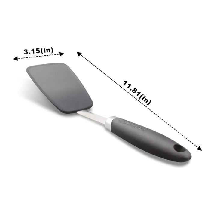 A6067, Silicone Turner, Heat-Resistant Flexible Silicone Spatula