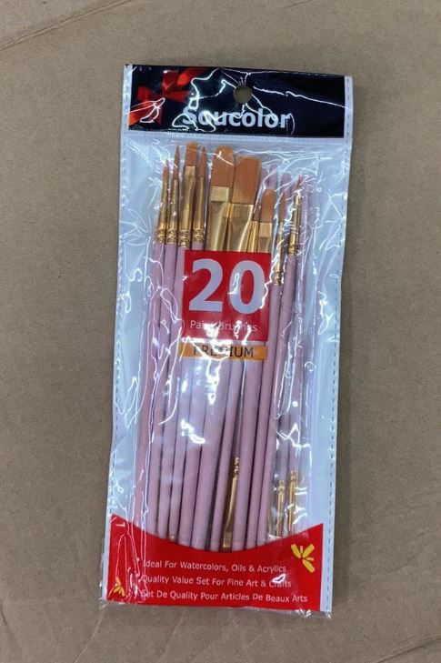 A6477, Paint Brushes Set 20pcs